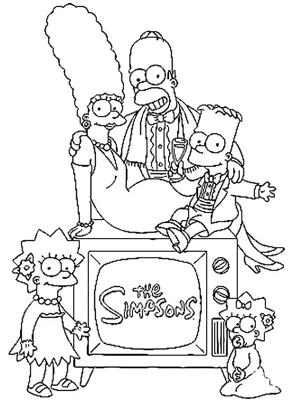 심슨 만화 coloring page