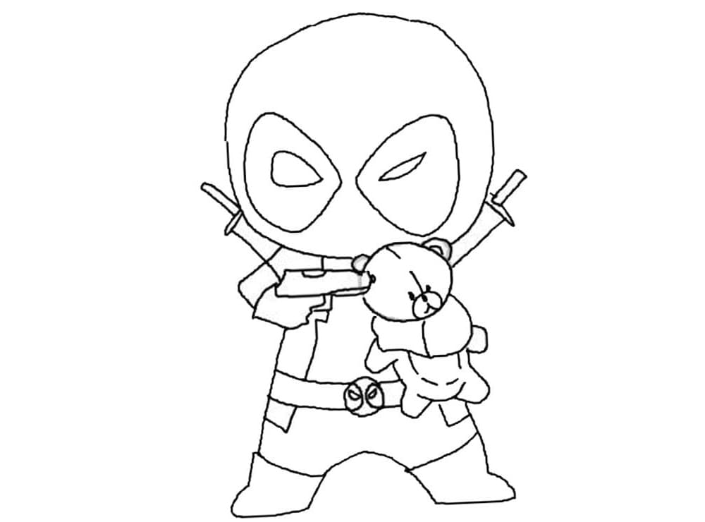 쉬운 데드풀 coloring page