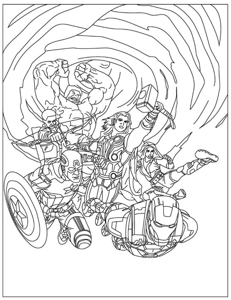 슈퍼 히어로 어벤져스 coloring page