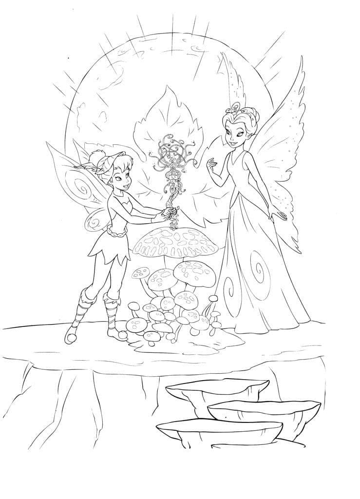 팅커벨과 클라리온 여왕 coloring page