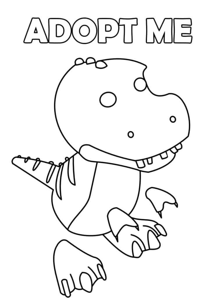 입양하세요의 티렉스 coloring page