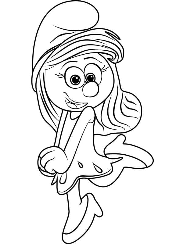 예쁜 스머페트 coloring page