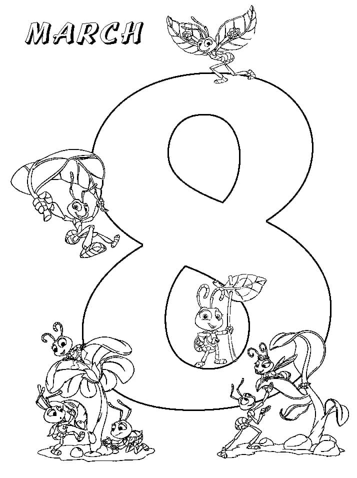 3월 8일 coloring page