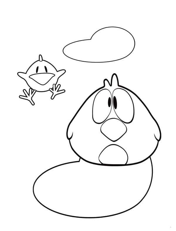 아기 새와 졸린 새 ~에서 포코요 coloring page