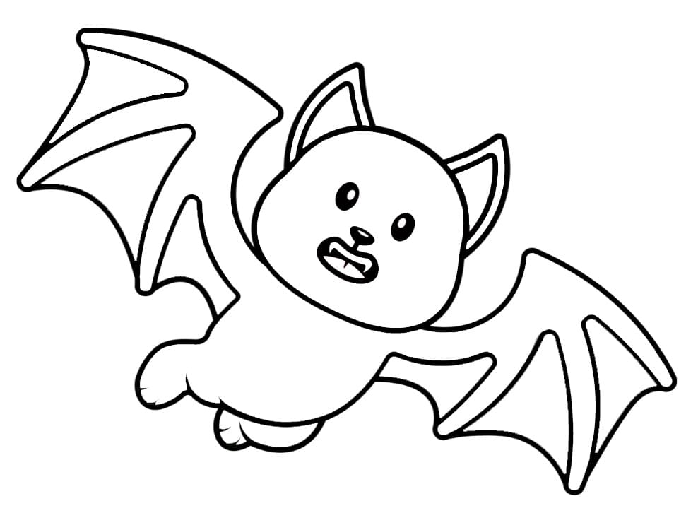 아주 귀여운 박쥐 coloring page