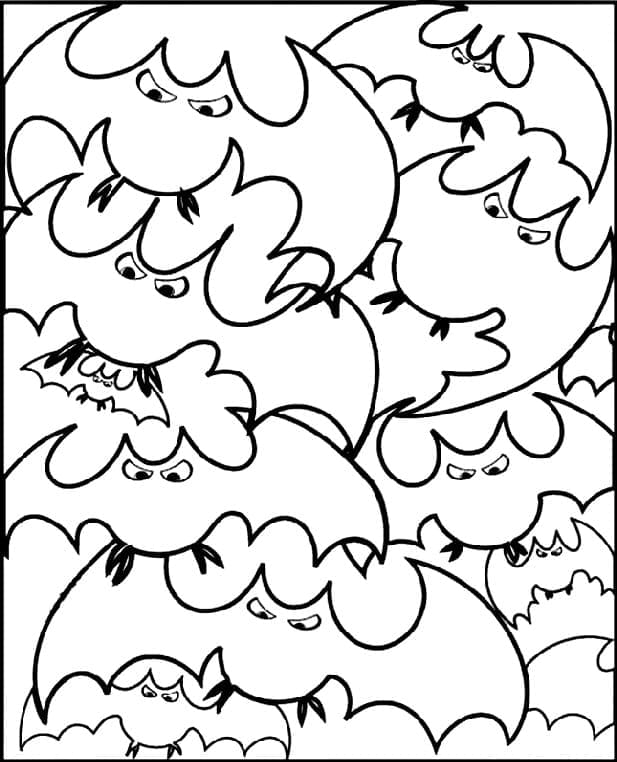 박쥐 무료 coloring page
