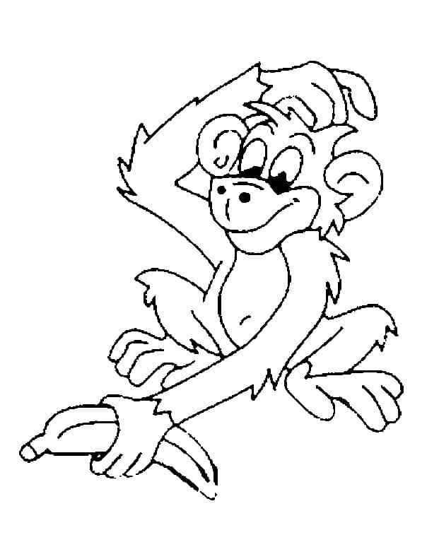 바나나를 들고 있는 원숭이가 귀엽다 coloring page