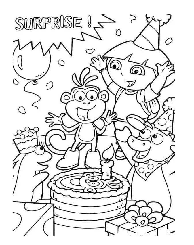 부츠를 위한 서프라이즈 coloring page