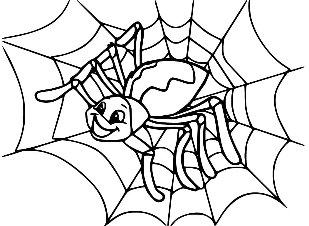 친절한 거미 coloring page