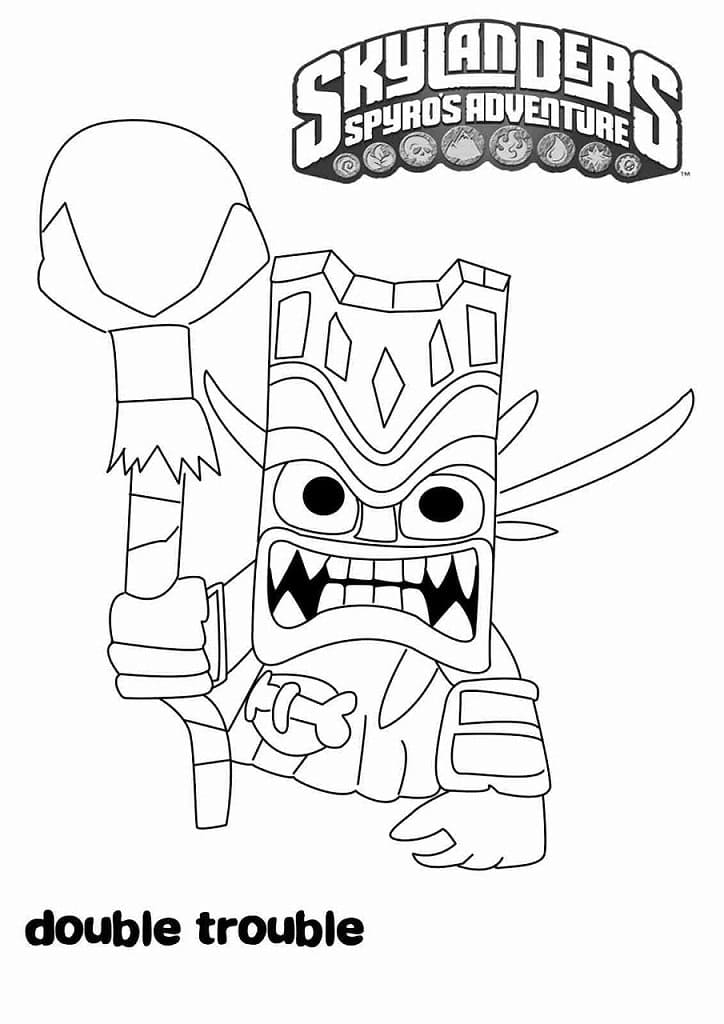 더블 트러블 스카이랜더스 coloring page