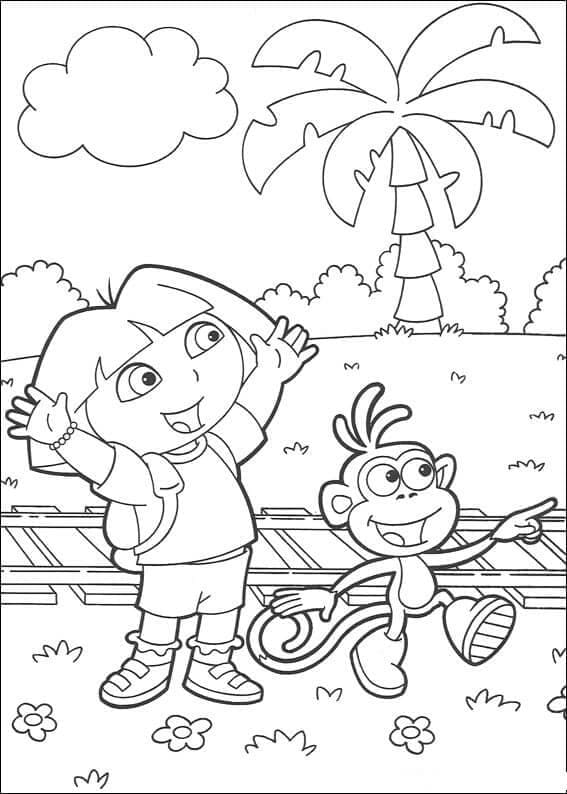 도라 익스플로러 인쇄 가능 coloring page