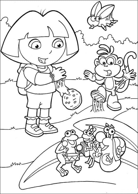 도라 익스플로러 무료 coloring page