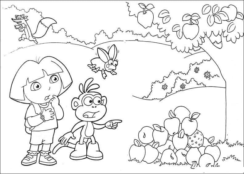 도라 무료 탐험가 coloring page