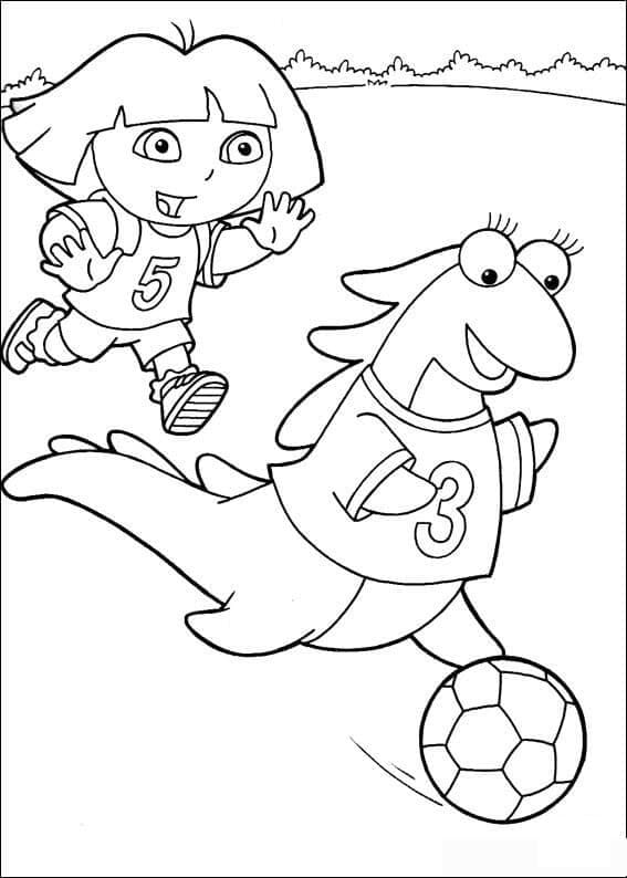 도라와 이사 coloring page