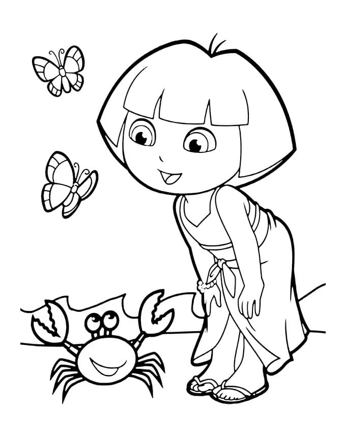 도라와 모래게 coloring page