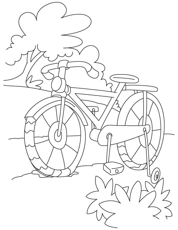 어린이용 자전거 귀여움 coloring page