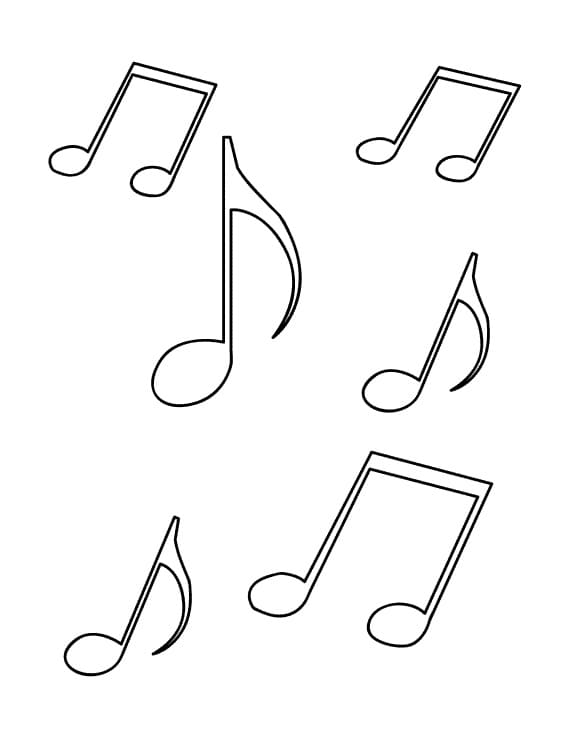 음악 노트 무료 인쇄 가능 coloring page