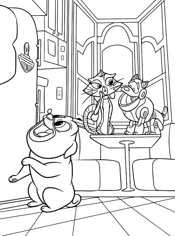 강아지 강아지 친구 인쇄 coloring page