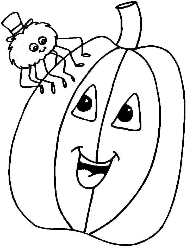 거미와 호박 coloring page