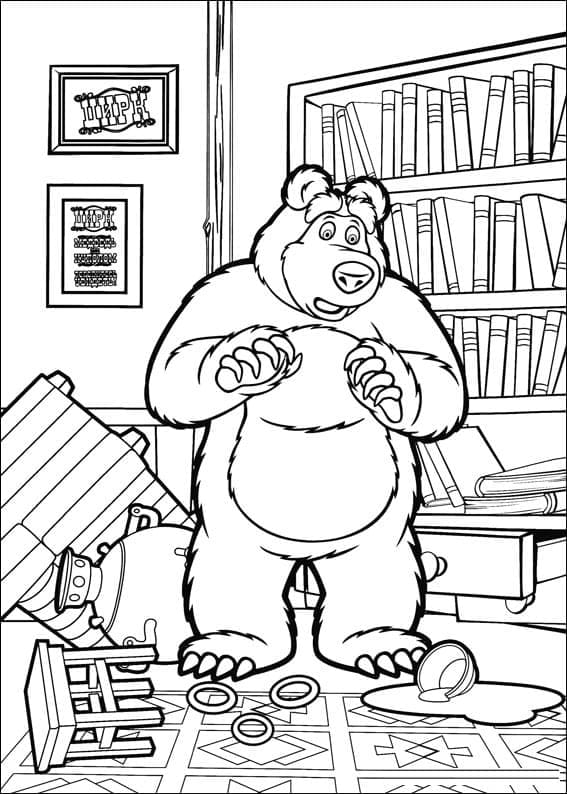 곰이 엉망이다 coloring page