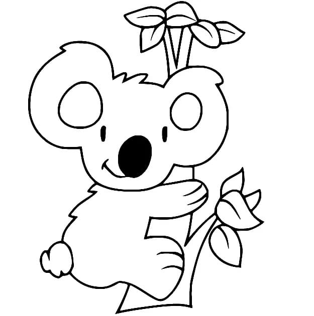 귀여운 아기 코알라 coloring page