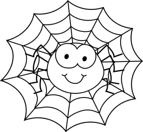 귀여운 거미 프린트 coloring page