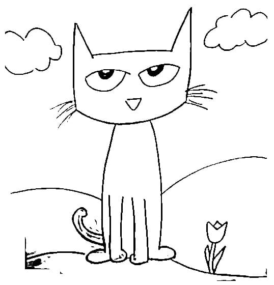 귀여운 고양이 발 coloring page