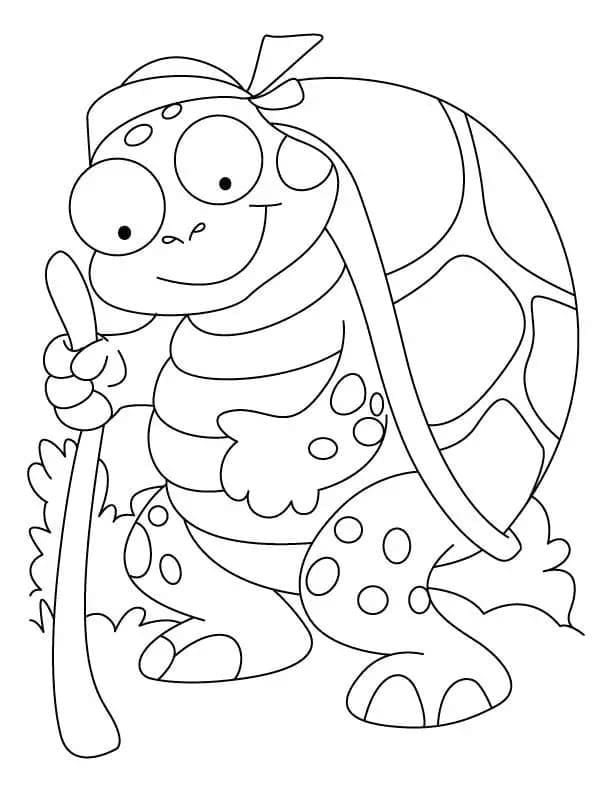 귀여운 만화 바다거북 coloring page