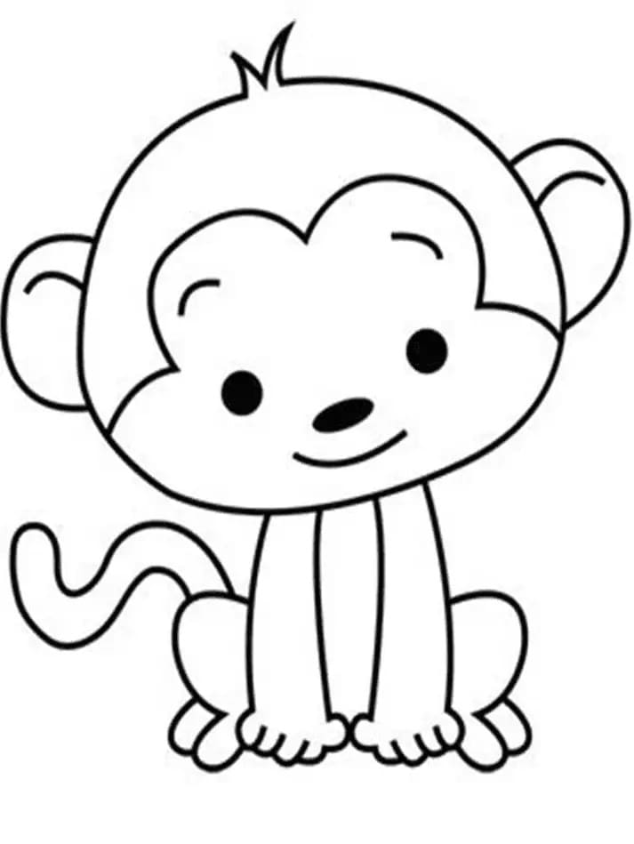 귀여운 원숭이 인쇄 가능