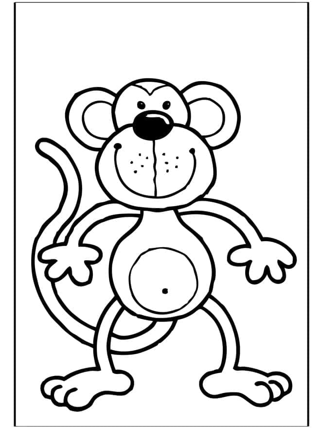 귀여운 원숭이 프로 coloring page