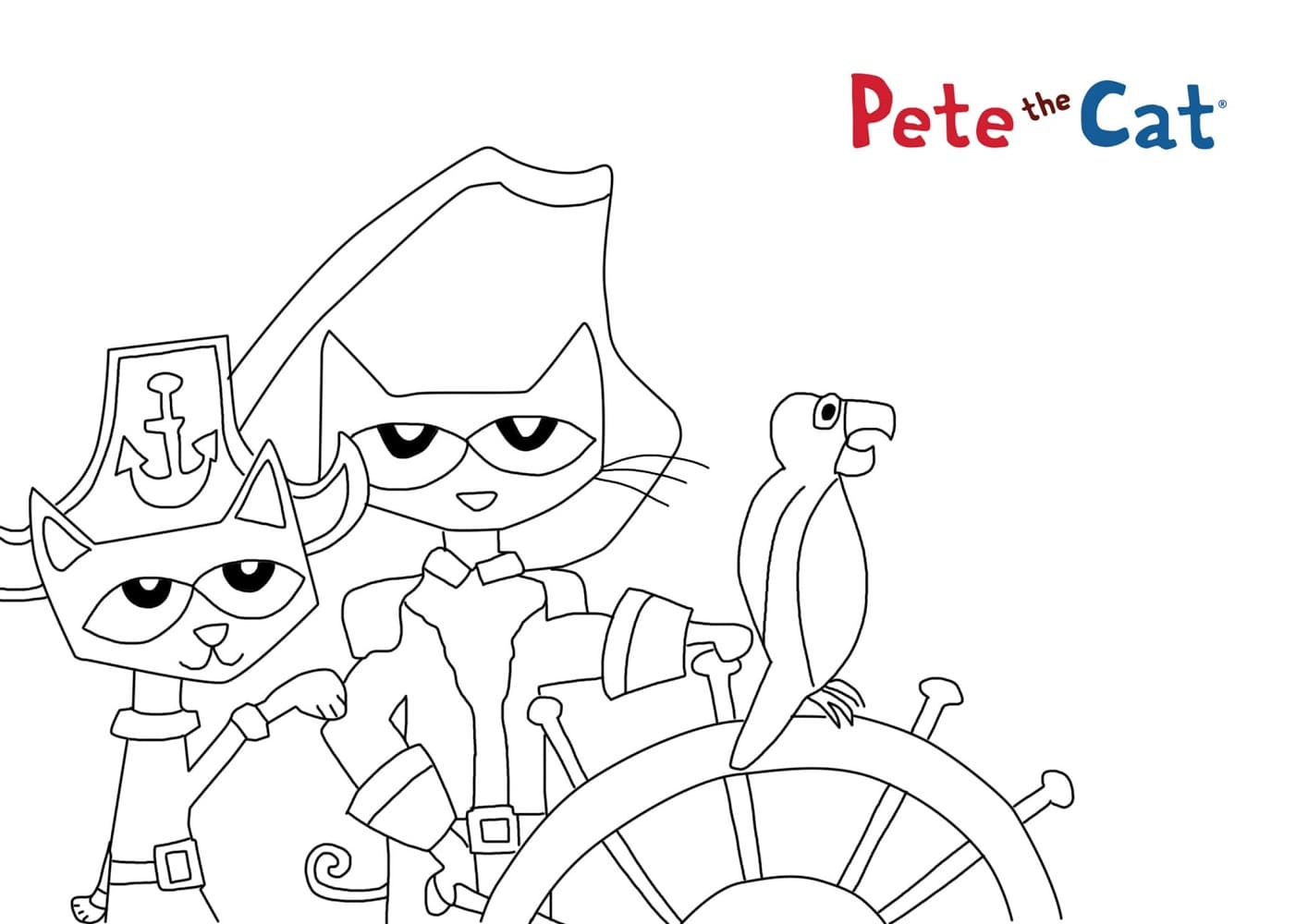 해적 고양이 피트 coloring page