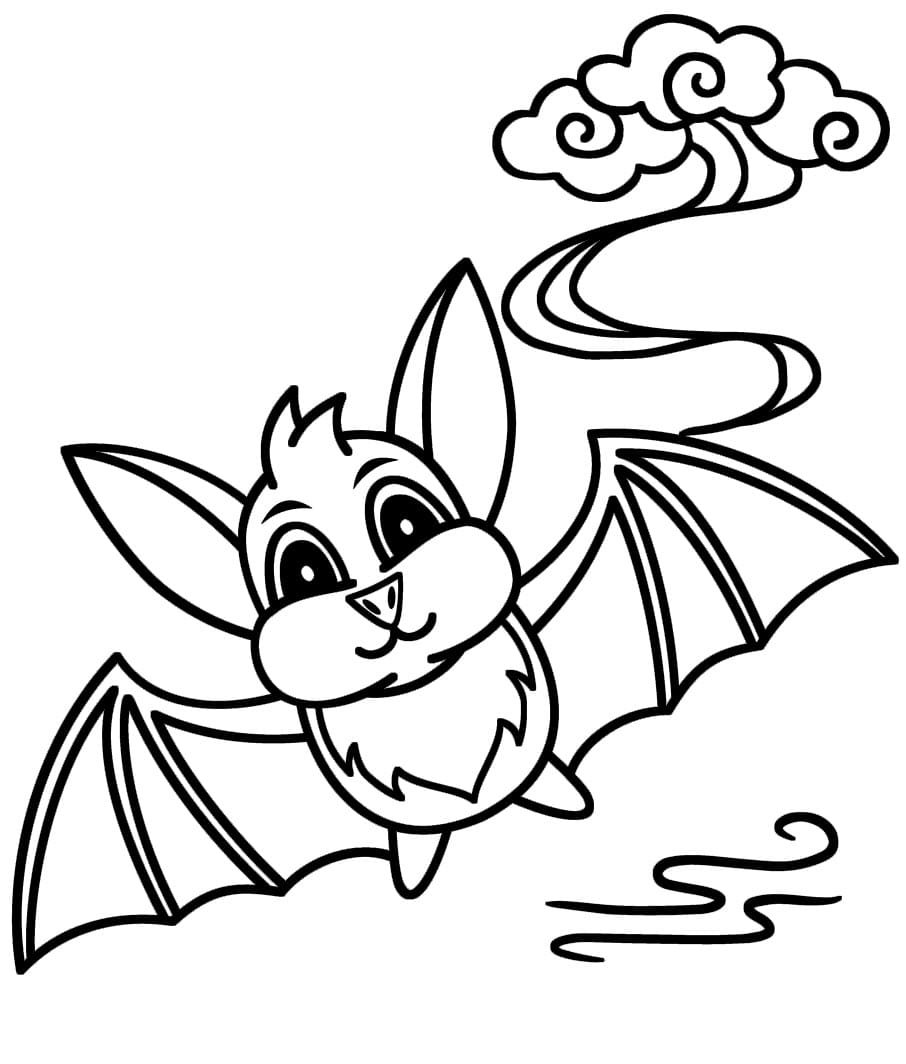 행복한 박쥐 coloring page