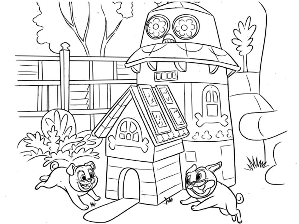 행복한 빙고와 롤리 coloring page