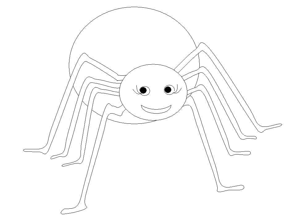 행복한 거미 coloring page