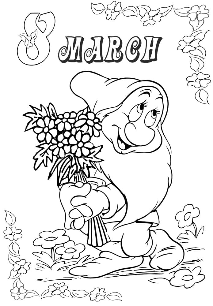 행복한 여성의 날 무료로 인쇄 가능 coloring page