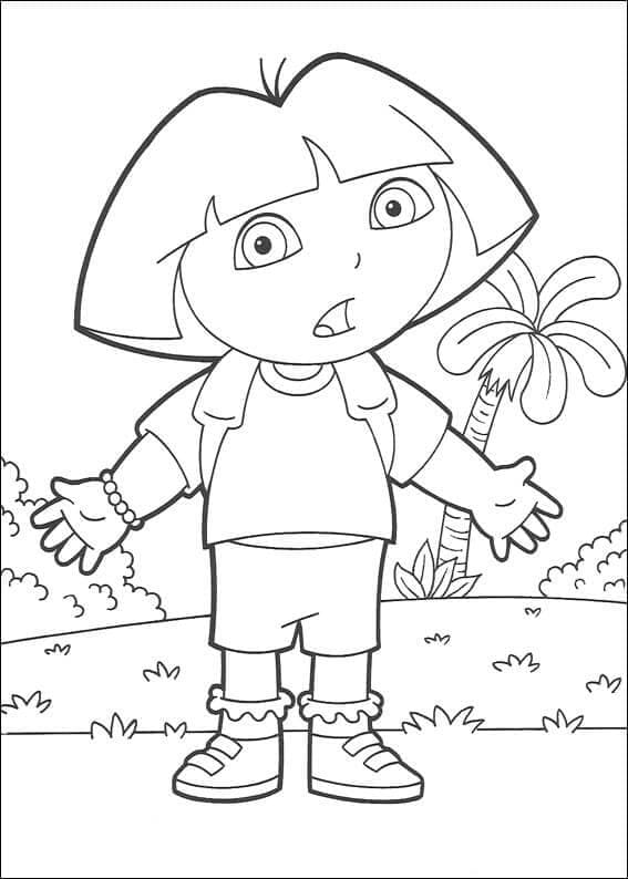 혼란스러운 도라 coloring page