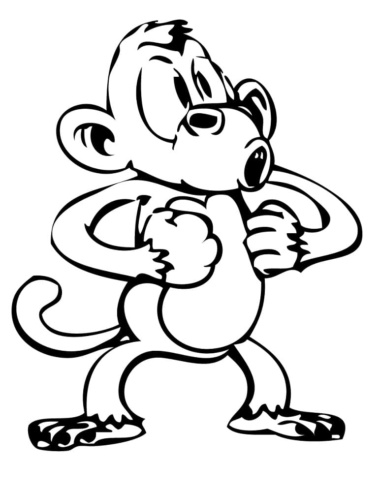 화난 원숭이 coloring page