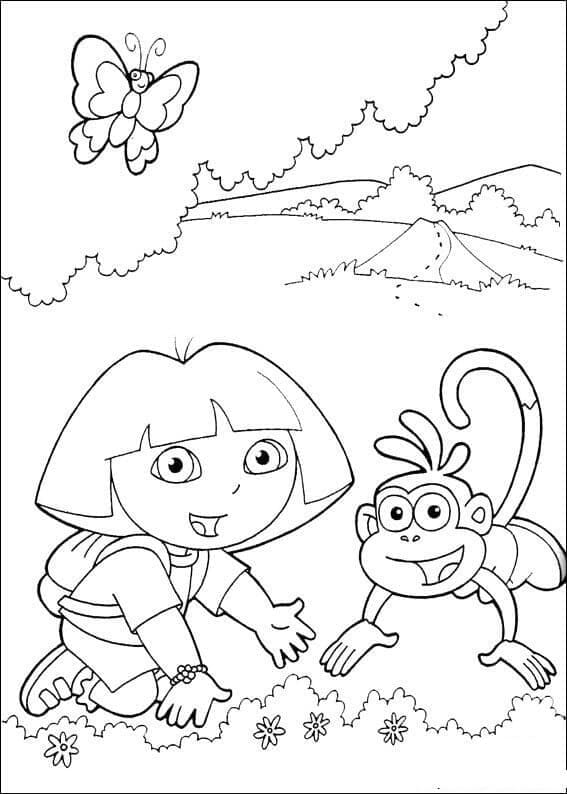 인쇄 탐험가 도라 coloring page