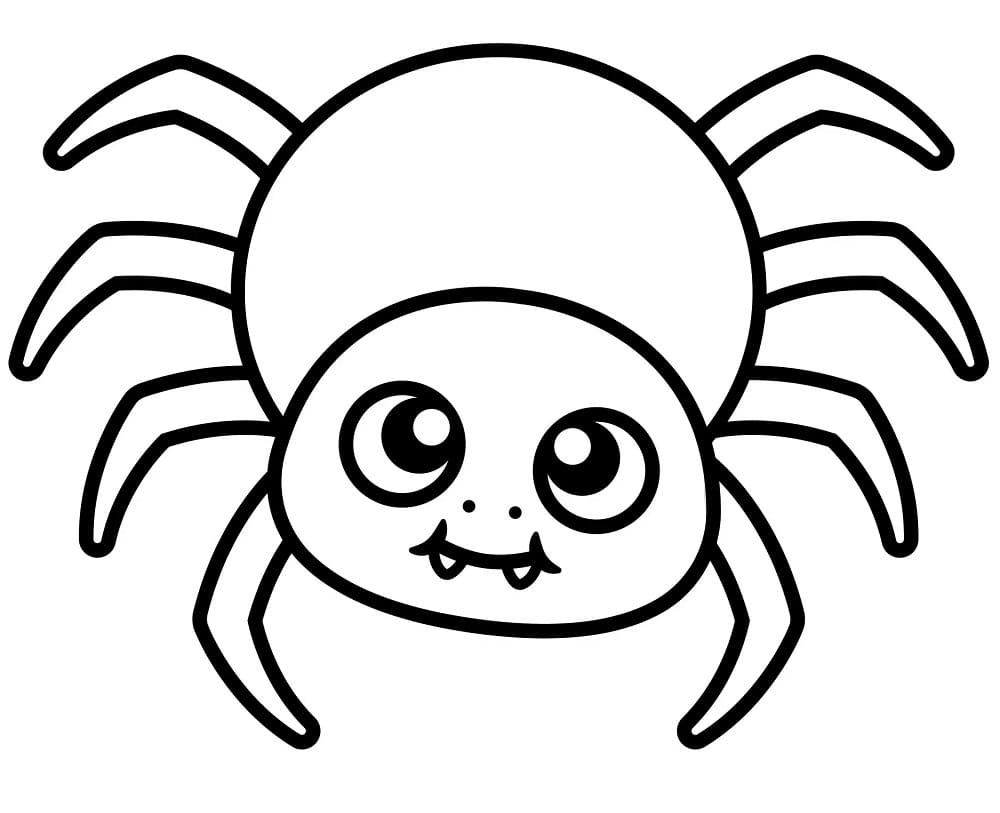 인쇄용 귀여운 거미