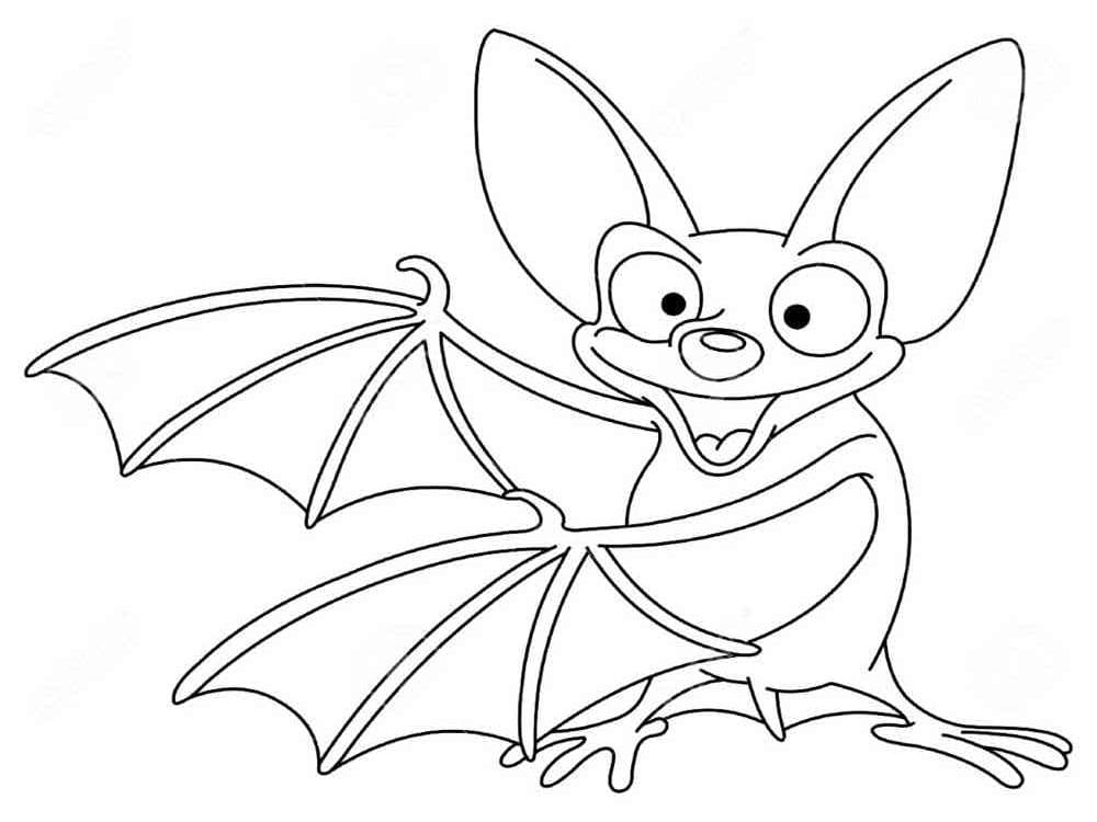 재미있는 박쥐 coloring page
