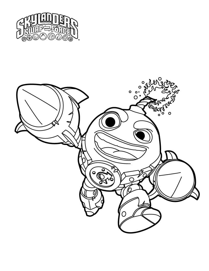 카운트다운 스카이랜더스 coloring page