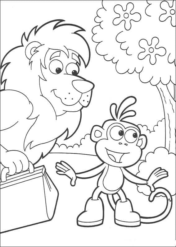 레온과 부츠 coloring page