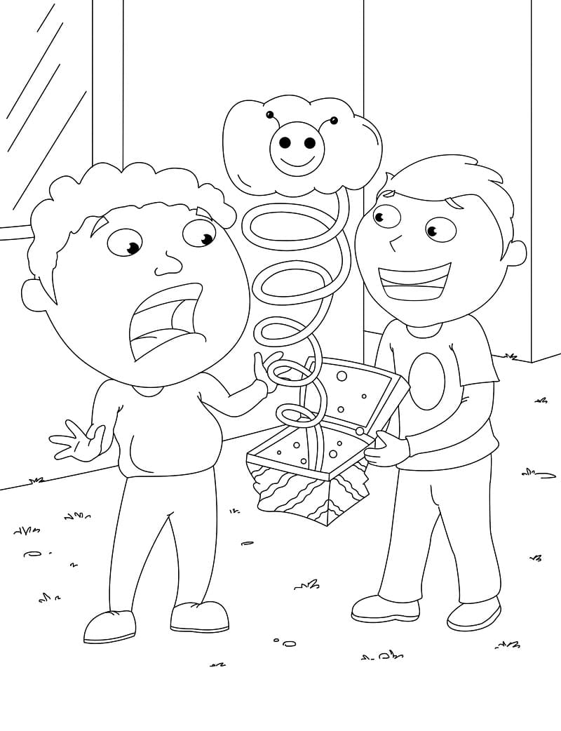 만우절 coloring page