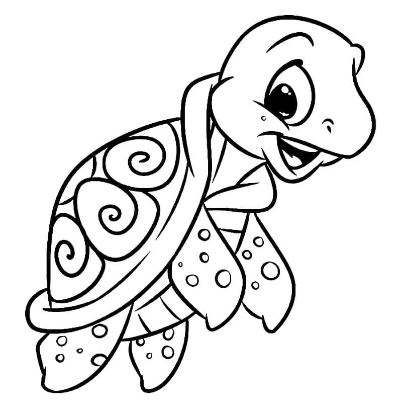 만화 바다거북 coloring page