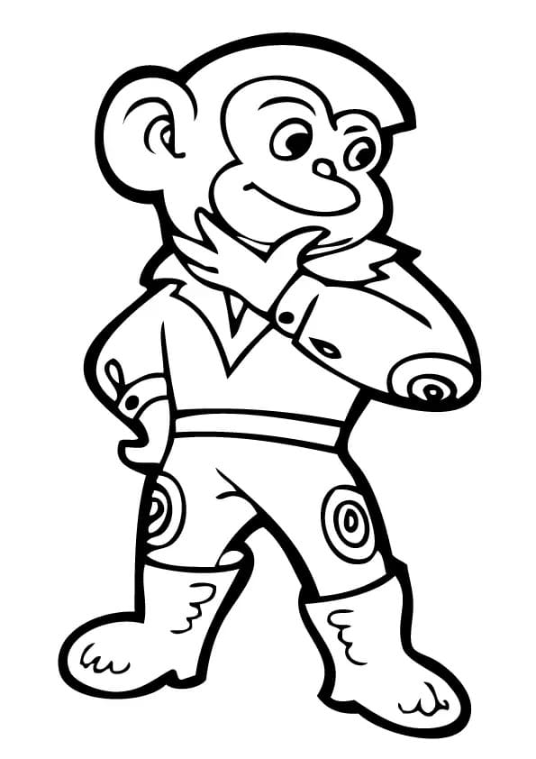 만화 원숭이 coloring page