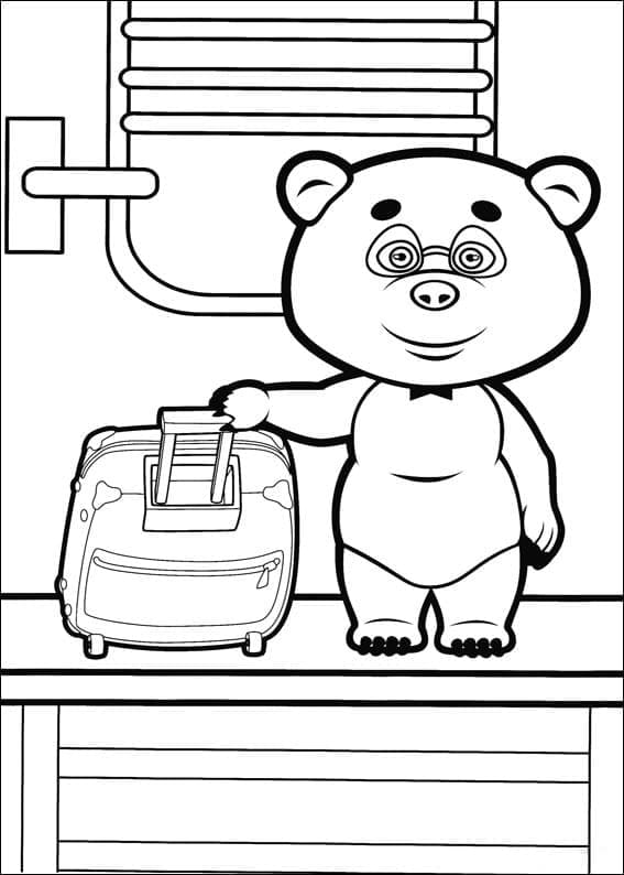 마샤와 곰의 팬더 coloring page