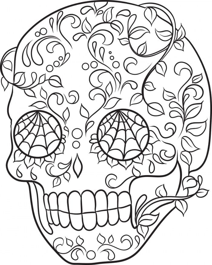 멕시코 설탕해골 coloring page