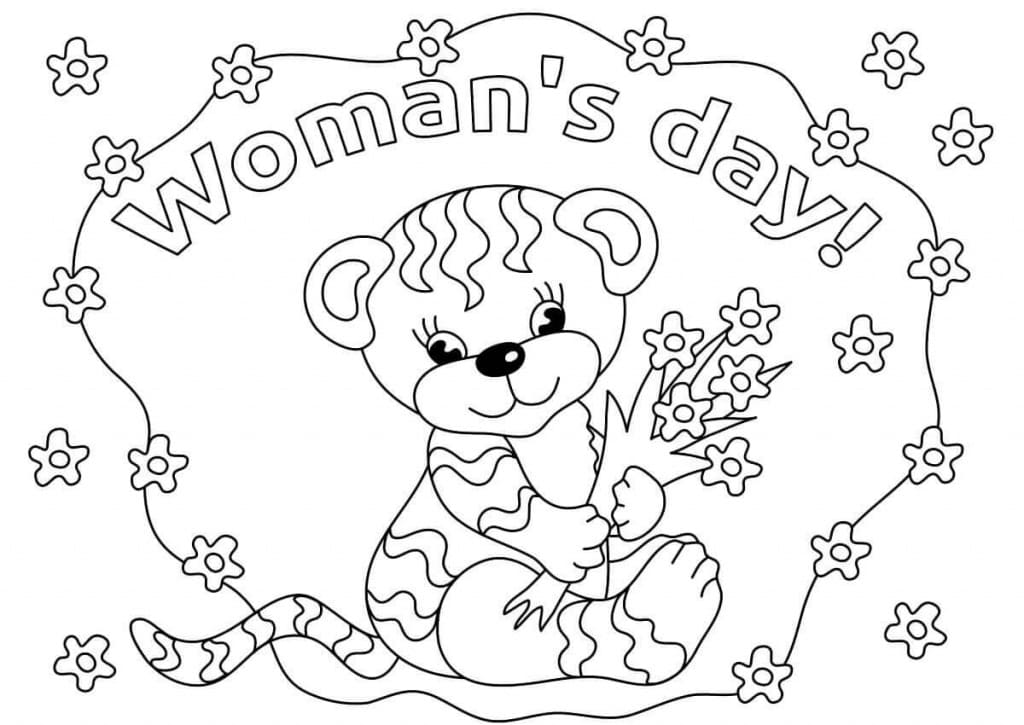 무료 여성의 날 coloring page