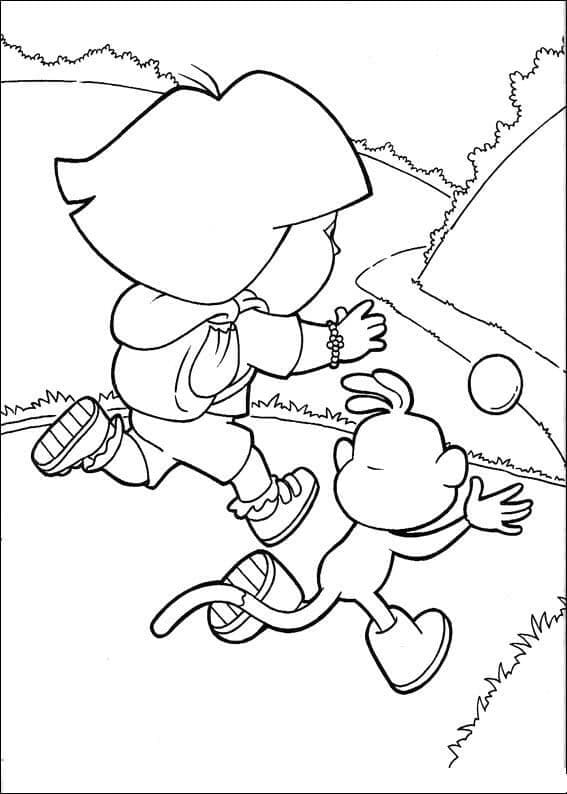 무료로 인쇄 가능한 Dora The Explorer coloring page