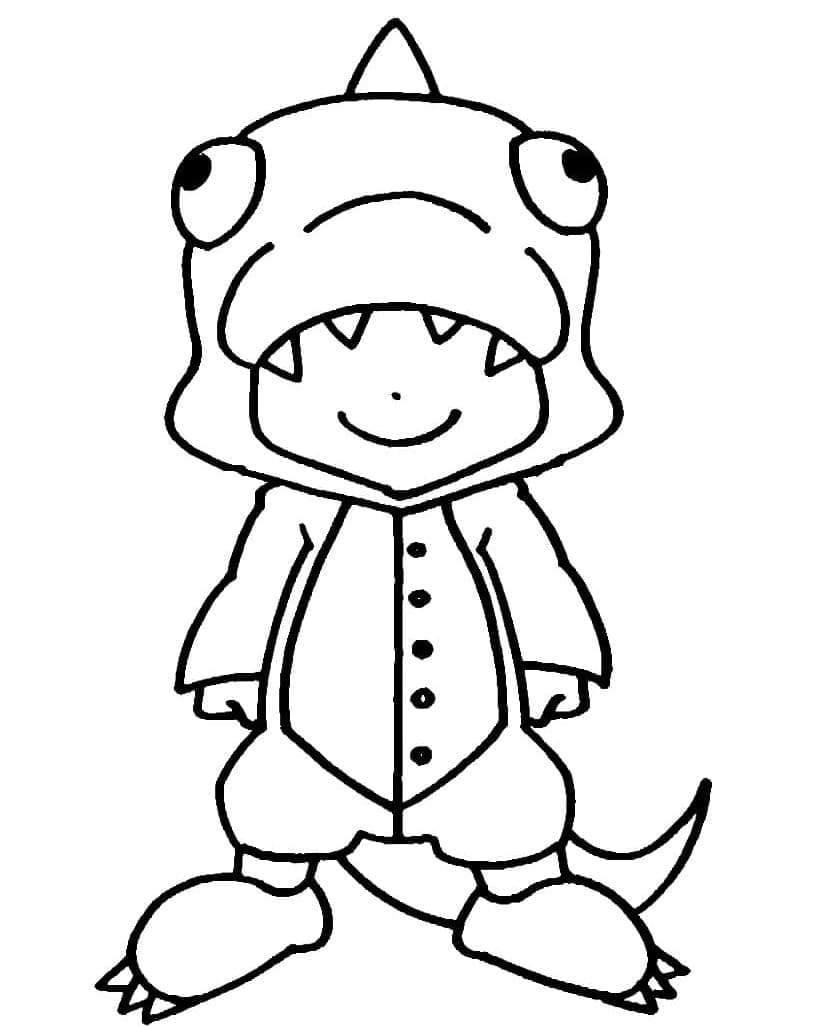 프리파이어 디노 coloring page